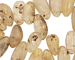 Rutilated Quartz Tumbled Nugget Drop 14-16x26-40mm