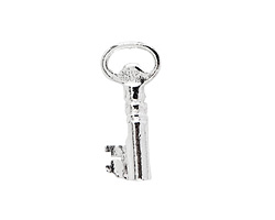 Nunn Design Sterling Silver (plated) Key Charm 10x23mm