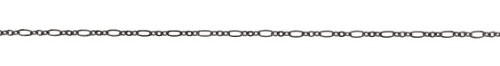 Gunmetal (plated) Flat Long & Short Chain