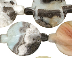 Amazonite Blk. Tourmaline Butterfly 41-44x32-33mm