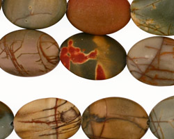 Red Creek Jasper Flat Oval 18x13mm