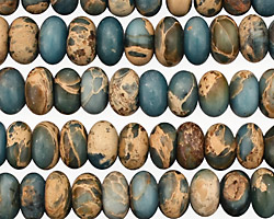 Blue Impression Jasper Rondelle 8-9mm