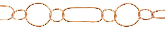 Handmade Copper Large Oval & Ring Medley