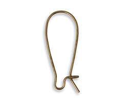 Vintaj Natural Brass Arched Ear Wire 11x26mm