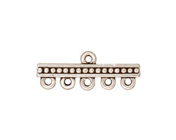 TierraCast Antique Silver (plated) Beaded 5-1 Link 10x26mm