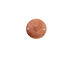 Nunn Design Antique Copper (plated) Flat Small Circle Tag Link 20mm