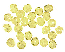 Czech Fire Polished Glass Jonquil Round 6mm