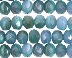 Czech Glass Aquamarine Waters Fire Polished Rondelle 6x9mm