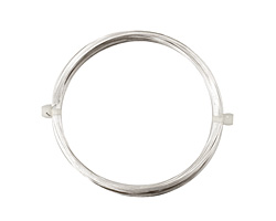 German Style Wire Silver (plated) Round 24 gauge, 12 meters