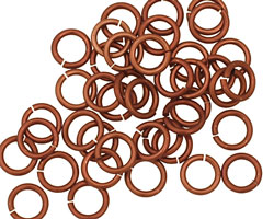 Bronze Anodized Aluminum Jump Ring 7mm, 18 gauge (5mm inside diameter)