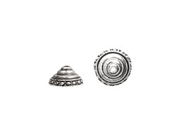 Nunn Design Antique Silver (plated) Sea Spire Bead Cap 6x11mm