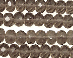 Smoky Quartz Faceted Rondelle 10mm