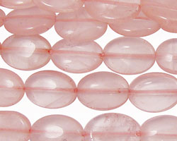Rose Quartz Flat Oval 14x10mm