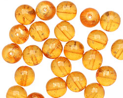 Czech Glass Coated Sunshine Dust Round 8mm