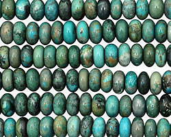 Chinese Turquoise (stab.) Rondelle 6mm
