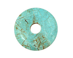 Howlite Turquoise Donut 40mm