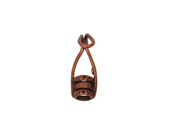 Antique Copper (plated) Hook & Eye Crimp Clasp 16x5mm (hook), 13x5mm (eye)