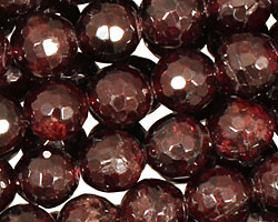 Garnet Faceted Round 10mm
