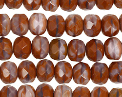 Czech Glass Autumn Day Fire Polished Rondelle 6x9mm