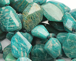 Russian Amazonite Faceted Nugget 12-20x8-13mm