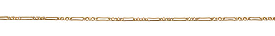 Satin Hamilton Gold (plated) Long Oval & Ring Chain