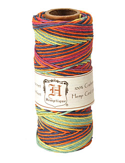 Rainbow Hemp Twine 20 lb, 205 ft