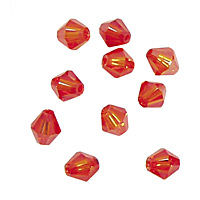 Poppy Faceted Bicone 6mm