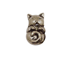 Green Girl Pewter Sleeping Cat 19x12mm