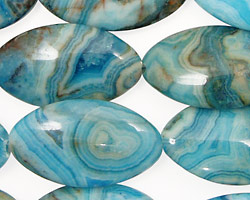 Larimar Blue Crazy Lace Horse Eye 28x16mm