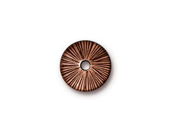 TierraCast Antique Copper (plated) Large Hole Radiant Bead Cap 3x13mm