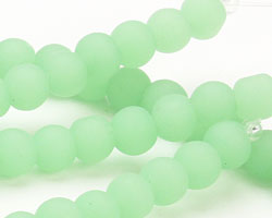 Opaque Seafoam Green Recycled Glass Round 6mm