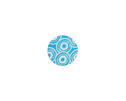 Lillypilly Turquoise Dandelion Anodized Aluminum Disc 11mm, 24 gauge