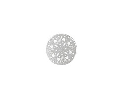 Lillypilly Silver Kaleidoscope Anodized Aluminum Disc 11mm, 22 gauge