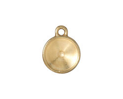 TierraCast Gold (plated) 12mm Round Drop Frame 14x18mm