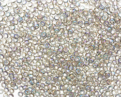 TOHO Transparent Rainbow Black Diamond Round 11/0 Seed Bead