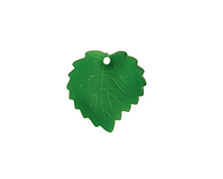 Matte Emerald Lucite Ivy Leaf 16mm