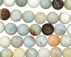 Amazonite Blk. Tourmaline Round 8mm