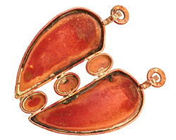 Patricia Healey Copper Big Heart Bezel Pendant 55x59mm