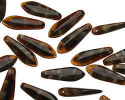 Czech Glass Eel Dagger 5x15mm