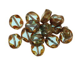 Czech Glass Beach Glass Picasso Table Cut Oval 9x8mm