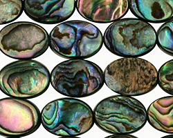 Abalone Flat Oval 14x10mm