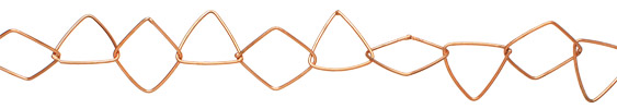 Handmade Copper Diamond & Triangle Chain