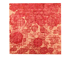 Lillypilly Red Wine Bamboo Embossed Patina Copper Sheet 3"x3", 36 gauge