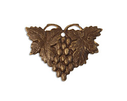 Vintaj Natural Brass Harvest Grapes 25x19mm