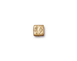 TierraCast Gold (plated) Rock & Roll Cube 6mm