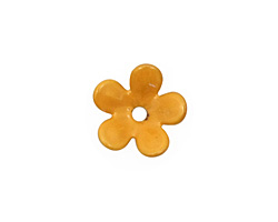 C-Koop Enameled Metal Dark Mustard 5 Petal 15mm