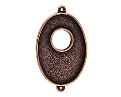 Nunn Design Antique Copper (plated) Grande Oval Bezel Toggle Link 47x28mm