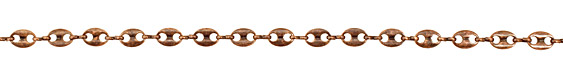 Antique Copper (plated) Flat Oval & Peanut Chain