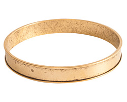 Nunn Design Antique Gold (plated) Channel Bangle Bracelet 70mm