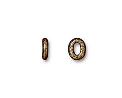 TierraCast Antique Brass (plated) Distressed Oval 8x6.5mm